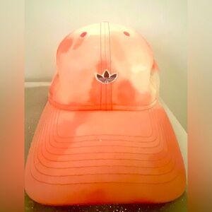 RARE Adidas Originals Streetwear Acid Wash Coral Trucker Baseball Tie Dye Hat